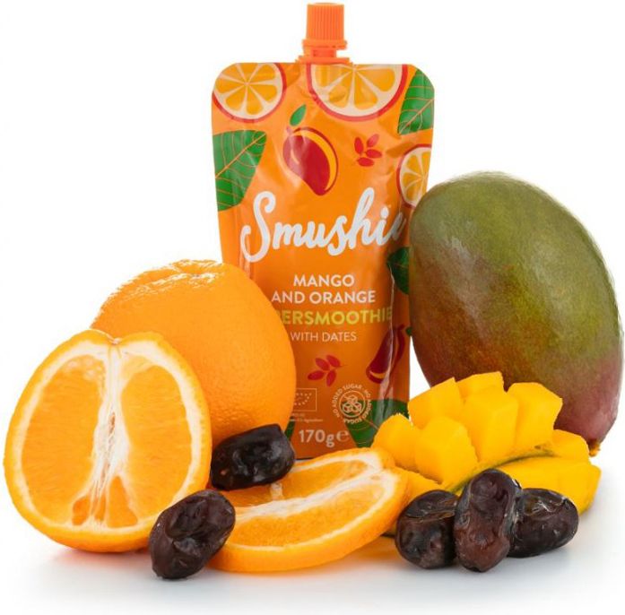 Salvest Smushie BIO Ovocné smoothie s mangem, pomerančem a datlemi 3 x 170 g - obrázek 4
