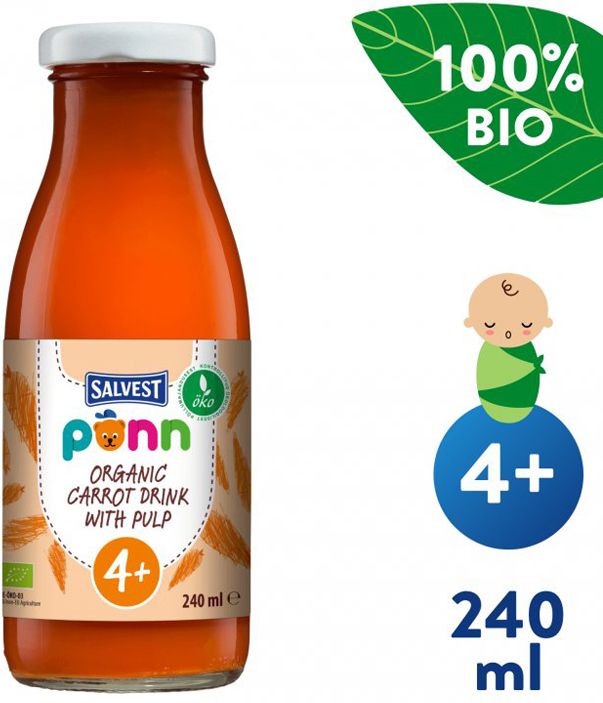 Salvest Põnn BIO Mrkvová s dužinou 6 x 240 ml - obrázek 3