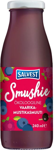 SALVEST Smushie BIO Smoothie ovocné s borůvkami, malinami a černým rybízem 3 x 240 ml - obrázek 2