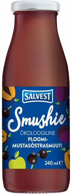 SALVEST Smushie BIO Smoothie ovocné s černým rybízem a švestkami 3 x 240 ml - obrázek 2