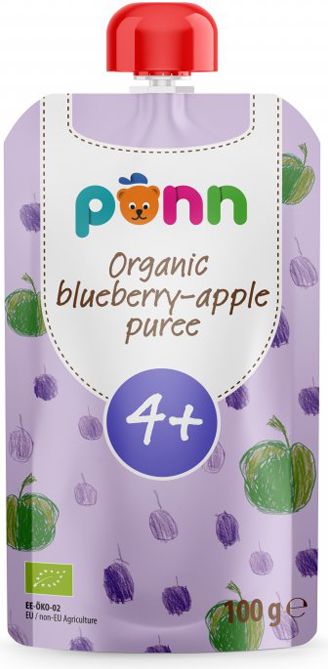 Salvest Põnn BIO Jablko s borůvkami 6 x 100 g - obrázek 2