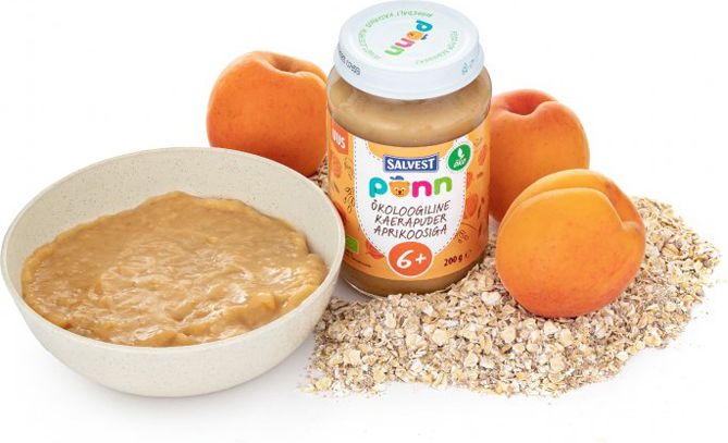 SALVEST Põnn BIO Meruňky s ovesnými vločkami 3 x 200 g - obrázek 4