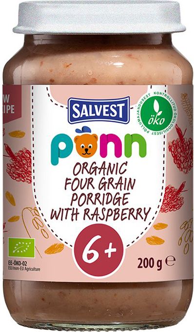 SALVEST Põnn BIO Maliny s cereáliemi 3 x 200 g - obrázek 2