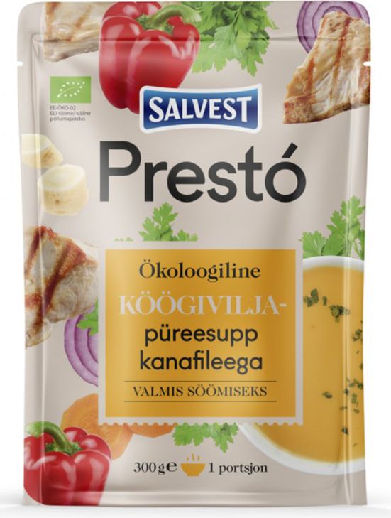 SALVEST Prestó BIO Kuřecí prsíčka se zeleninovým pyré 3 x 300 g - obrázek 2