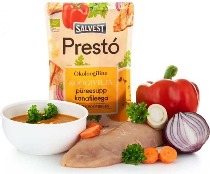 SALVEST Prestó BIO Kuřecí prsíčka se zeleninovým pyré 3 x 300 g - obrázek 3