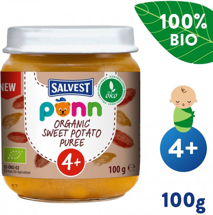SALVEST Ponn BIO Batátové pyré 6× 100 g - obrázek 3
