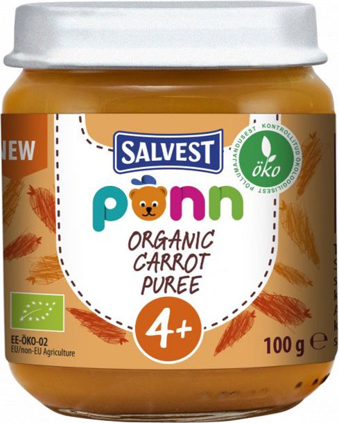 SALVEST Ponn BIO Mrkvové pyré 6× 100 g - obrázek 2