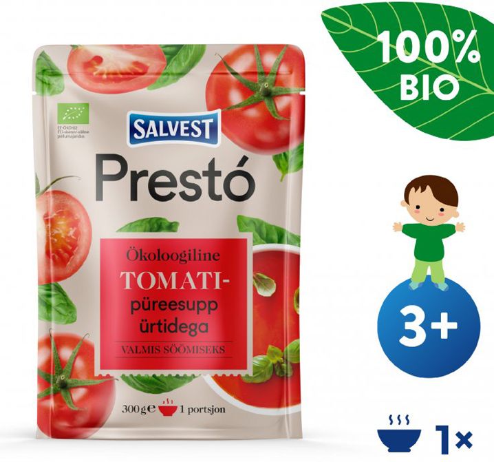 SALVEST Prestó BIO Rajská polévka s bylinkami 3 x 300 g - obrázek 3