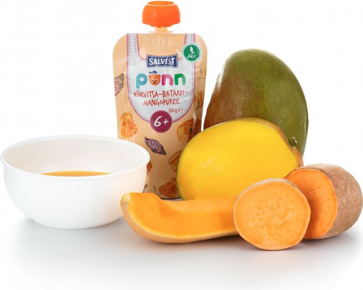 Salvest Põnn BIO Pyré z dýně brambor a manga 6 x 110 g - obrázek 3