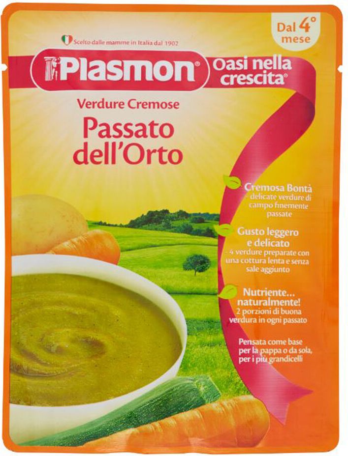 PLASMON Pyré bezlepkové zeleninové směs 4m+ 180 g - obrázek 1