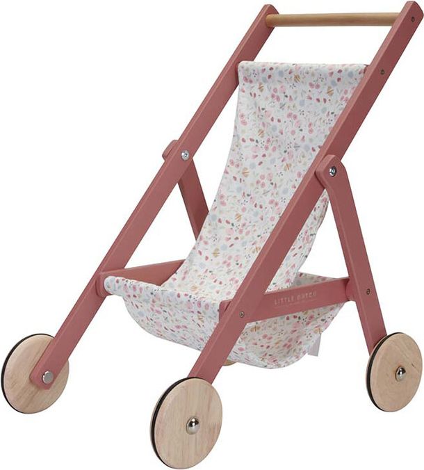 LITTLE DUTCH Kočárek pro panenky Květiny a motýli - obrázek 1
