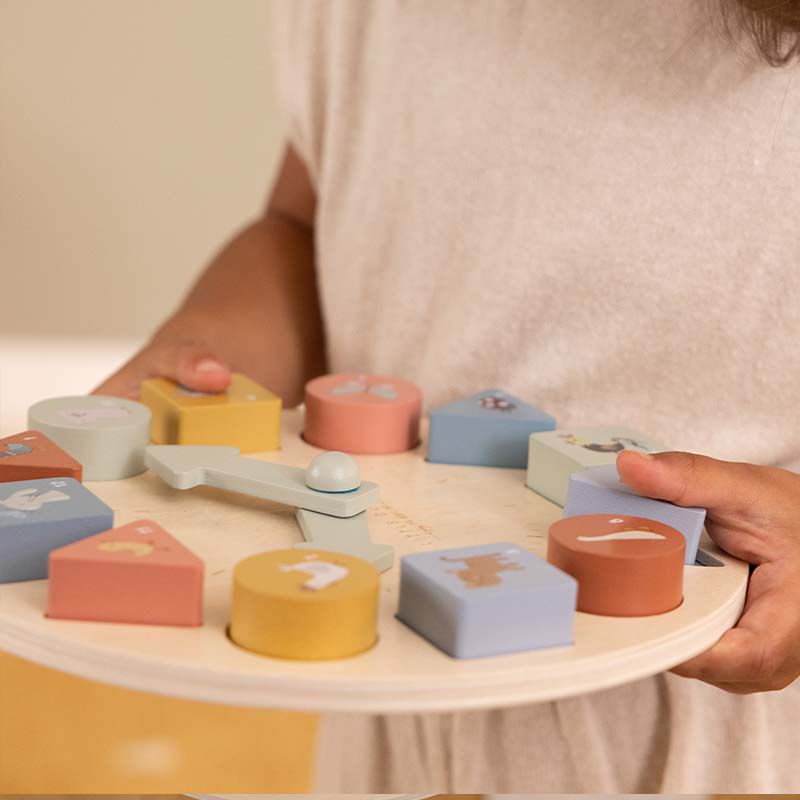 LITTLE DUTCH Hodiny s puzzle kostkami dřevěné - obrázek 6