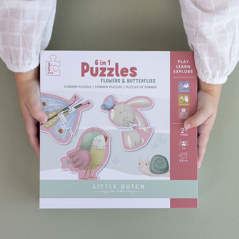 LITTLE DUTCH Puzzle 6v1 Květiny a motýli - obrázek 12