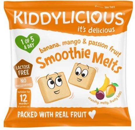 KIDDYLICIOUS Ovocné polštářky z banánu, manga a marakuji 5 x 6g - obrázek 2