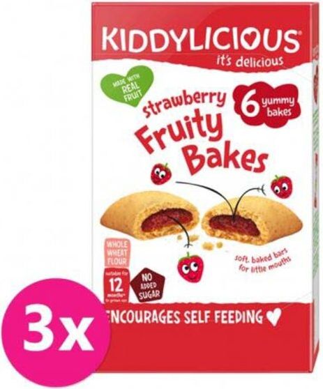 KIDDYLICIOUS Koláčky jahodové 3 x 22g - obrázek 1