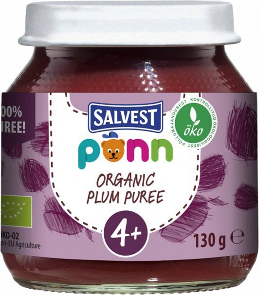 SALVEST Põnn BIO Švestka 100% 3 x 130 g - obrázek 2