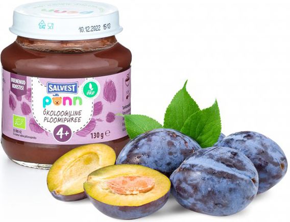 SALVEST Põnn BIO Švestka 100% 3 x 130 g - obrázek 4