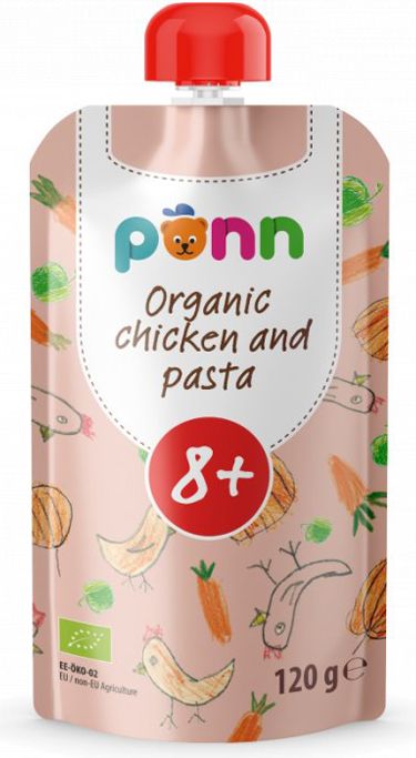 6x SALVEST Põnn BIO Kuřátko s těstovinami (120 g) - obrázek 2