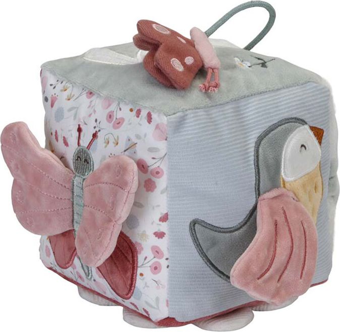 LITTLE DUTCH Kostka plyšová Květiny a motýli - obrázek 1