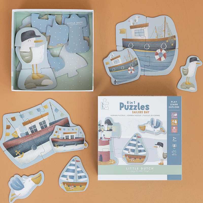 LITTLE DUTCH Puzzle 6v1 Námořnický záliv - obrázek 12