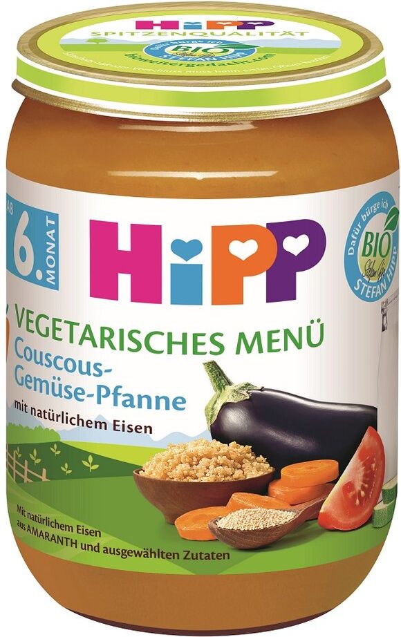 HiPP BIO Kuskus se zeleninou - vegetariánské menu od 6. měsíce, 190 g - obrázek 1