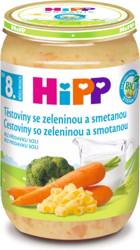HiPP BIO Těstoviny se zeleninou a smetanou od 8. měsíce, 220 g - obrázek 1
