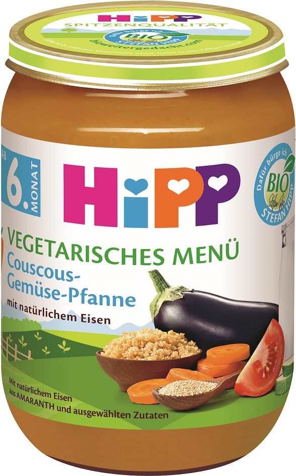HiPP Bio Kuskus se zeleninou ve g etariánské menu 6 x 190 g - obrázek 2