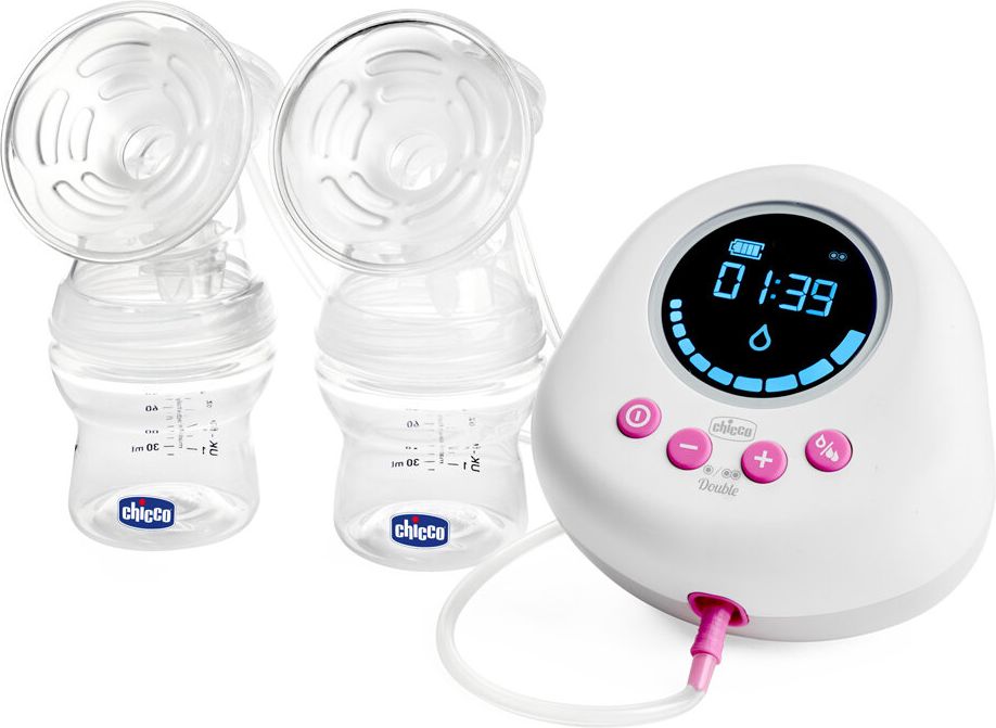 CHICCO Odsávačka mateřského mléka elektrická Double + zdarma Láhev kojenecká Natural Feeling 150ml - obrázek 2