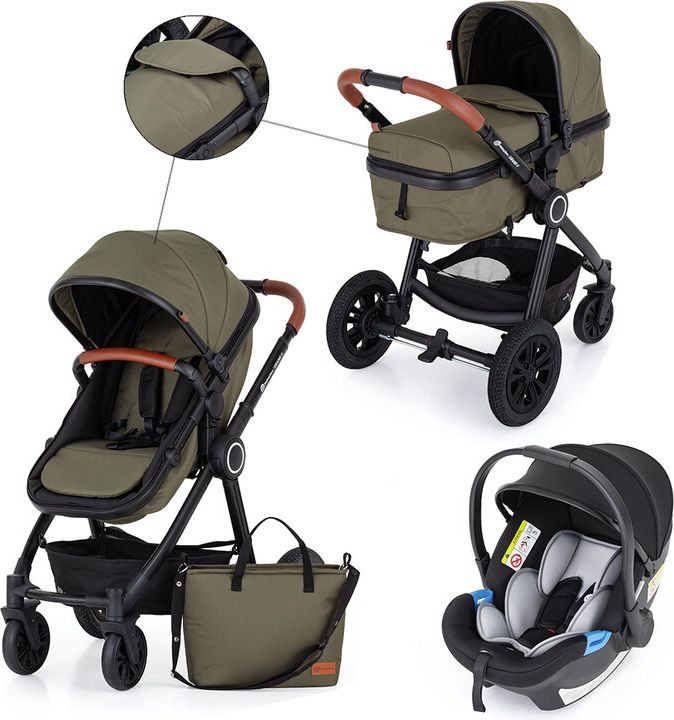 Petite&Mars kombinovaný 3v1 Grand II Black Olive 2022 - obrázek 1