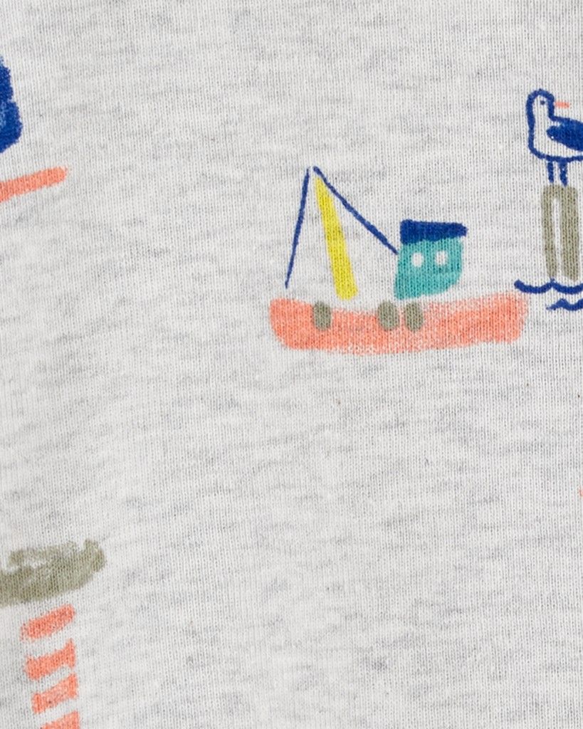 CARTER'S Overal letní Grey Boats kluk NB - obrázek 2