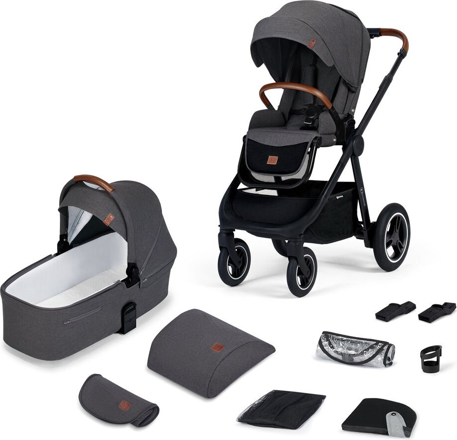 KINDERKRAFT Kočárek Everyday 2v1 Black Dark Grey + ANGELCARE AC027 Monitor pohybu dechu ZDARMA - obrázek 3