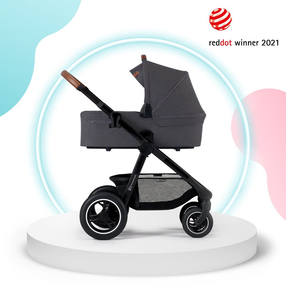 KINDERKRAFT Kočárek Everyday 2v1 Black Dark Grey + ANGELCARE AC027 Monitor pohybu dechu ZDARMA - obrázek 12