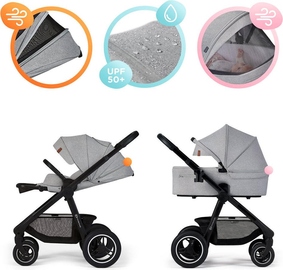 KINDERKRAFT Kočárek Everyday 2v1 Black Dark Grey + ANGELCARE AC027 Monitor pohybu dechu ZDARMA - obrázek 17