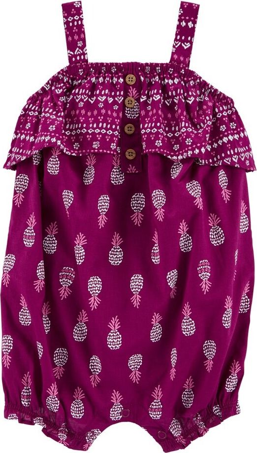 CARTER'S Overal letní Purple Pineapple holka 12m - obrázek 1