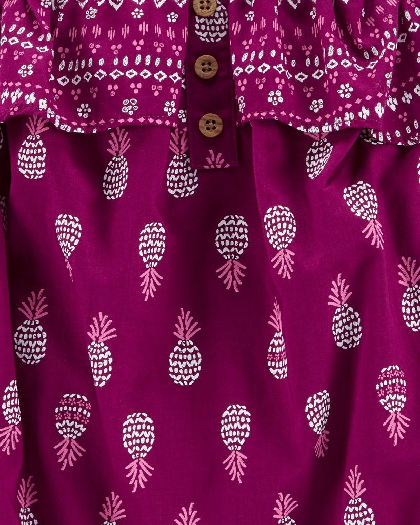 CARTER'S Overal letní Purple Pineapple holka 12m - obrázek 2