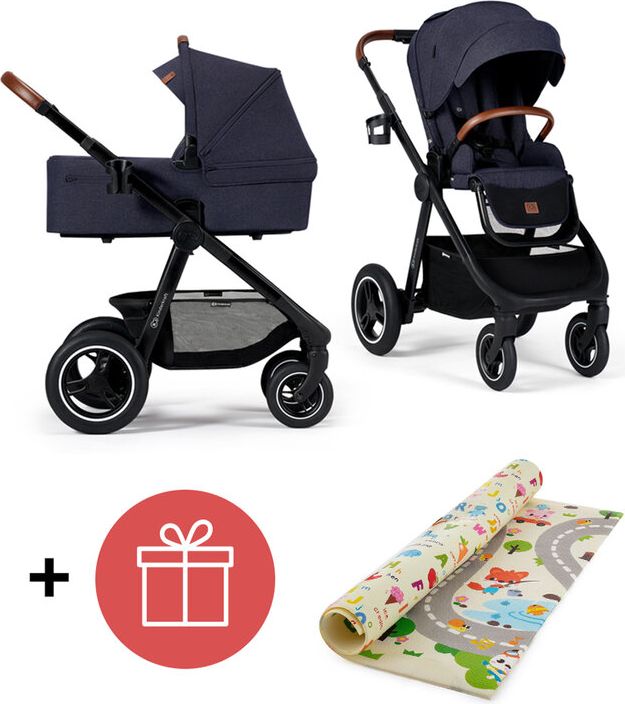 KINDERKRAFT Kočárek Everyday 2v1 Denim + PETITE&MARS Podložka na hraní Joy Max Walk ZDARMA - obrázek 1