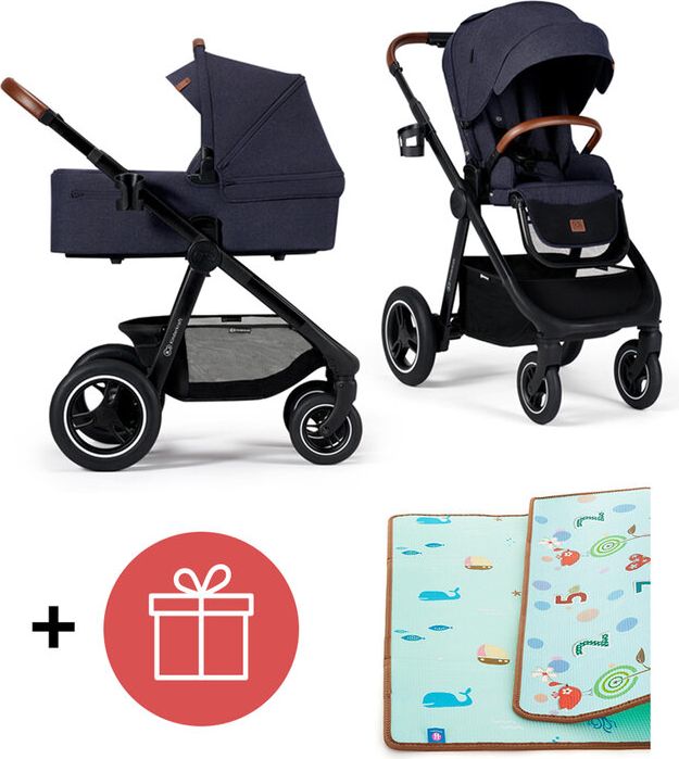 KINDERKRAFT Kočárek Everyday 2v1 Denim + PETITE&MARS Podložka na hraní Joy Nature ZDARMA - obrázek 1