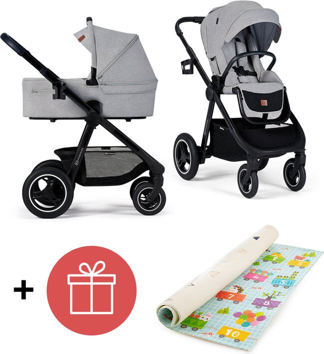 KINDERKRAFT Kočárek Everyday 2v1 Light Grey + PETITE&MARS Podložka na hraní Joy Max Train ZDARMA - obrázek 1