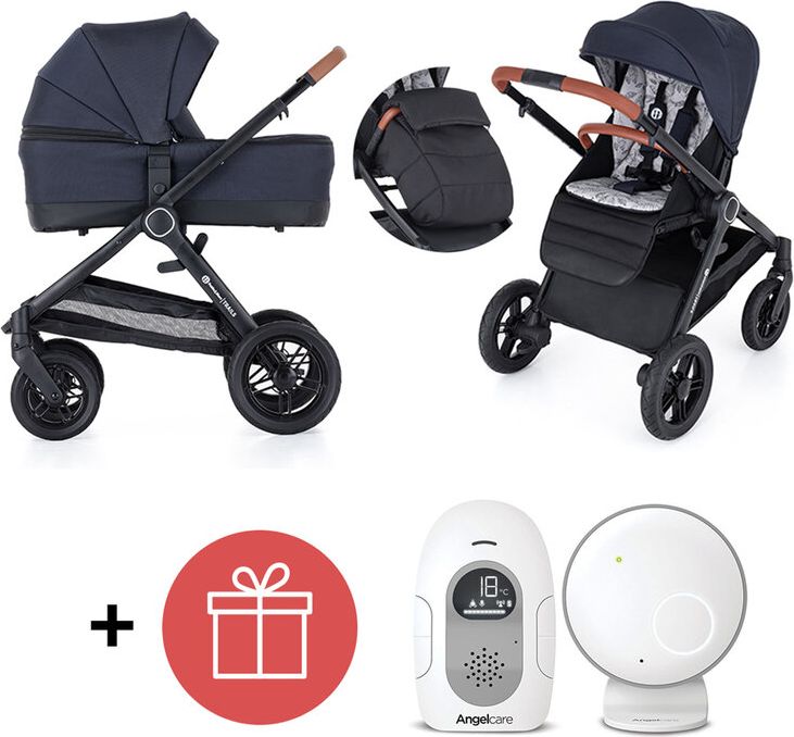 PETITE&MARS Kočárek 2v1 Trails Anthracite Blue + ANGELCARE AC110 Audio chůvička ZDARMA - obrázek 1