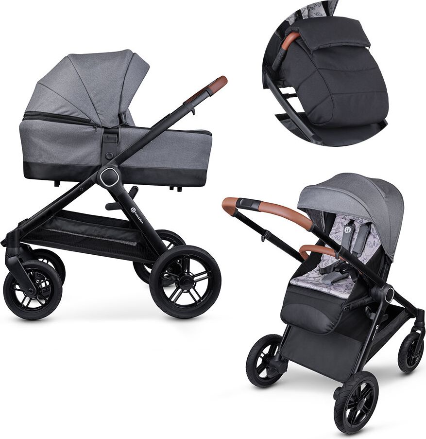 PETITE&MARS Kočárek 2v1 Trails Ultimate Grey + PETITE&MARS Postýlka cestovní Koot - Fox Aqua ZDARMA - obrázek 2