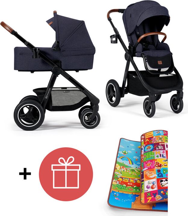 KINDERKRAFT Kočárek Everyday 2v1 Denim + PETITE&MARS Podložka na hraní Joy ZDARMA - obrázek 1
