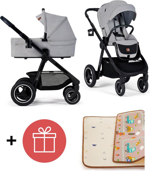 KINDERKRAFT Kočárek Everyday 2v1 Light Grey + PETITE&MARS Podložka na hraní Joy City ZDARMA - obrázek 1