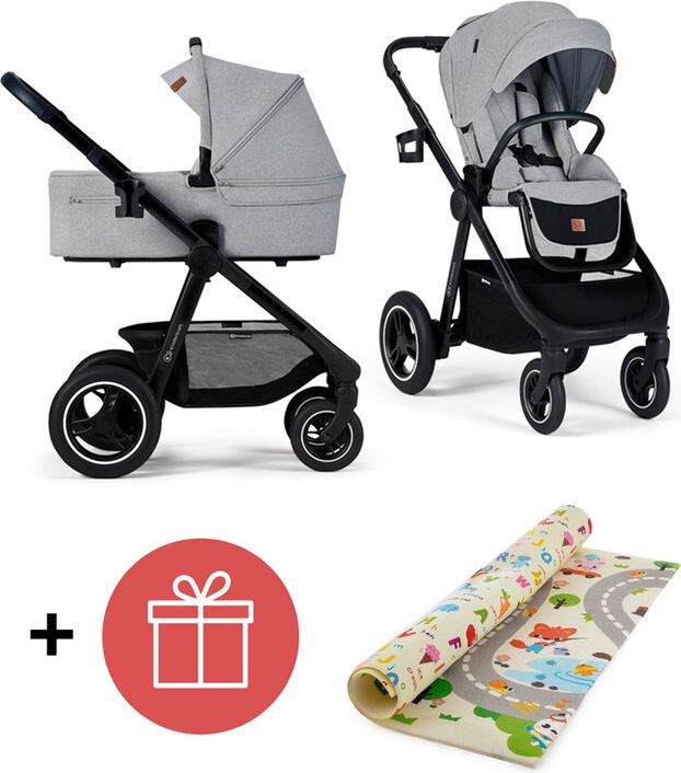 KINDERKRAFT Kočárek Everyday 2v1 Light Grey + PETITE&MARS Podložka na hraní Joy Max Walk ZDARMA - obrázek 1