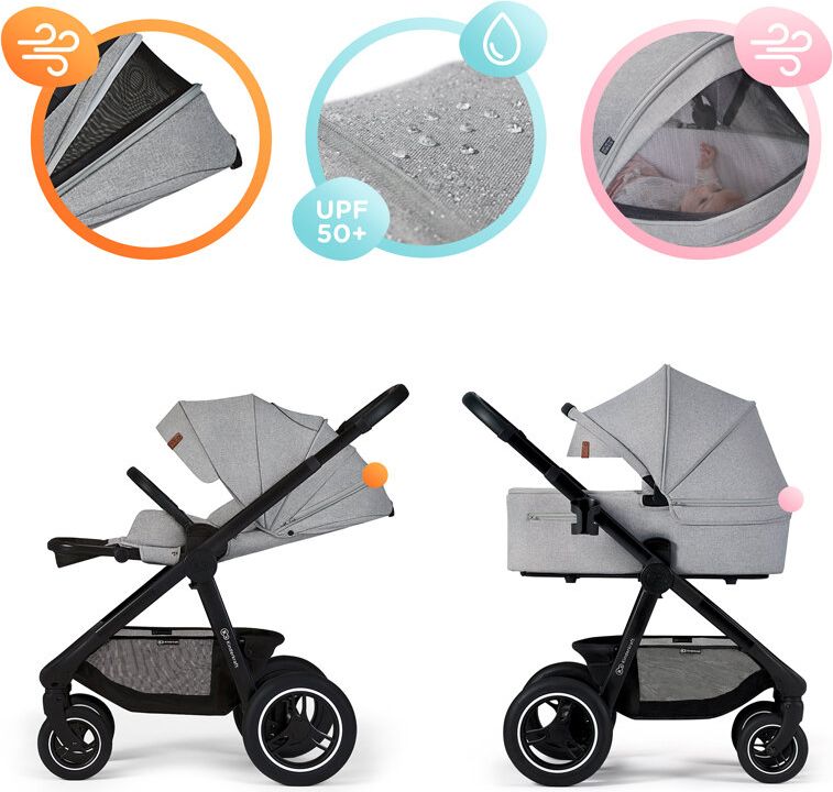 KINDERKRAFT Kočárek Everyday 2v1 Light Grey + PETITE&MARS Podložka na hraní Joy Max Walk ZDARMA - obrázek 19