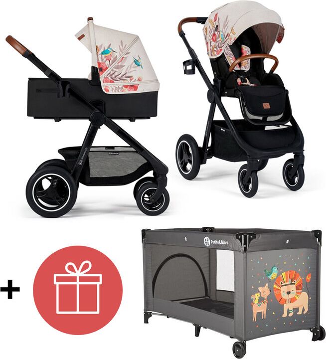KINDERKRAFT Kočárek Everyday 2v1 Bird + PETITE&MARS Postýlka cestovní Koot - Lion Grey ZDARMA - obrázek 1