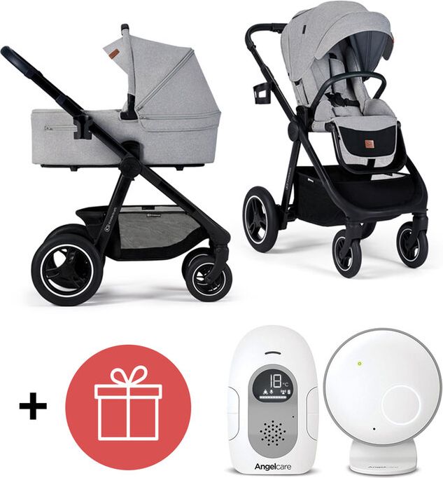 KINDERKRAFT Kočárek Everyday 2v1 Light Grey + ANGELCARE AC110 Audio chůvička ZDARMA - obrázek 1