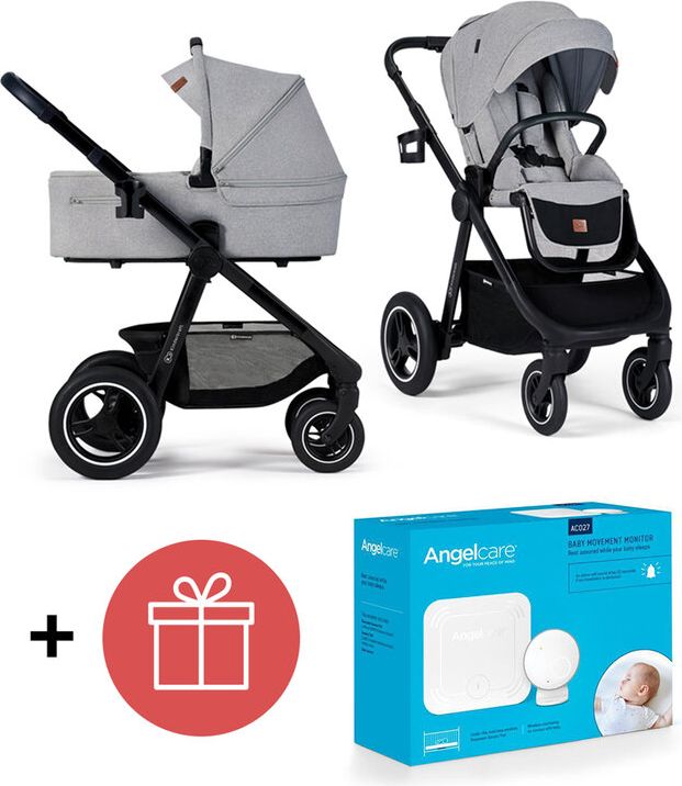 KINDERKRAFT Kočárek Everyday 2v1 Light Grey + ANGELCARE AC027 Monitor pohybu dechu ZDARMA - obrázek 1