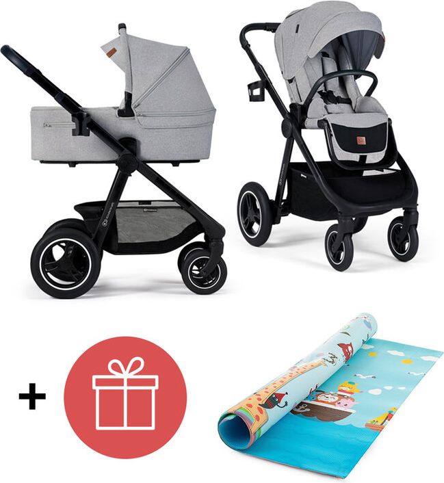 KINDERKRAFT Kočárek Everyday 2v1 Light Grey + PETITE&MARS Podložka na hraní Joy Max Giraffe ZDARMA - obrázek 1