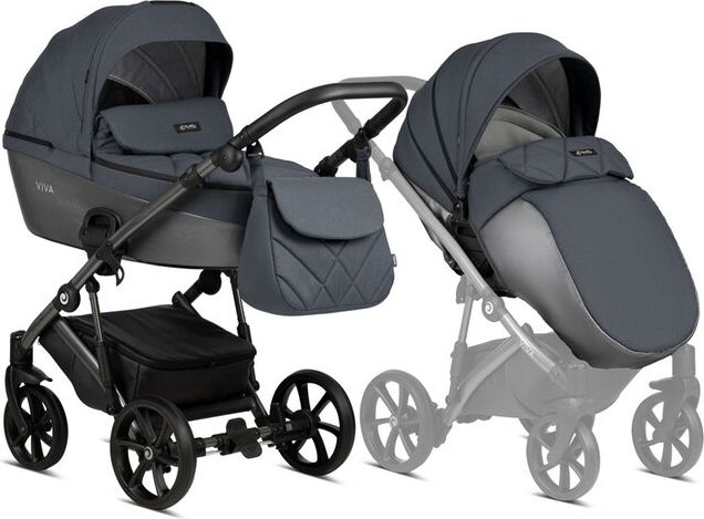 TUTIS Kočárek kombinovaný Viva4 2v1 Luxury Obsidian - obrázek 1