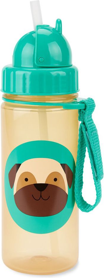 SKIP HOP Zoo Hrnek s brčkem PP bez PVC a BPA Mopslík 12 m+ - obrázek 1